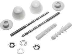 ЗУБР 14 мм, белый цвет, набор для крепления раковин и писсуаров, Профессионал (44220)