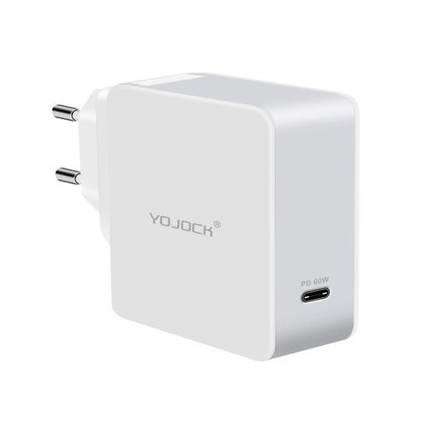 Зарядное устройство YOJOCK USB-C 60W PD для нотбуков Xiaomi/Apple