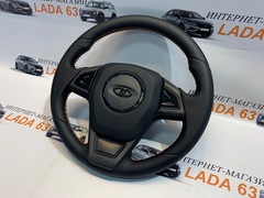 Руль Люкс глянец Lada Priora, 2110 с ЕВРО панелью в Экокоже