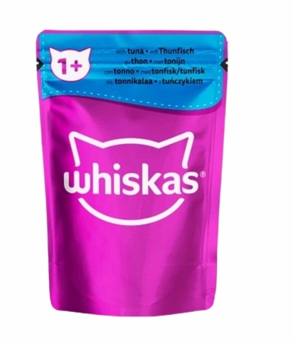 Корм WHISKAS желе Тунец 85 г м/у ПОЛЬША