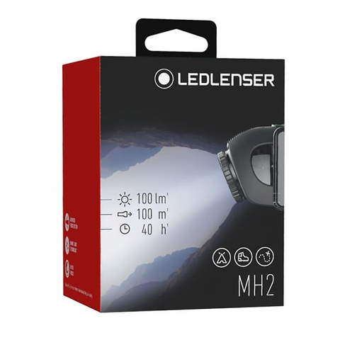 Фонарь налобный Led Lenser MH2, чёрный, светодиодный, AAAx3 (501511)