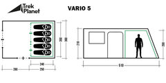 Купить недорого Кемпинговая палатка Trek Planet Vario 5 (70299) со скидкой!