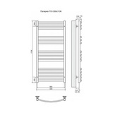 Полотенцесушитель электрический Terminus Палермо П15 500x1136, ТЭН HT-1 300W, левый/правый