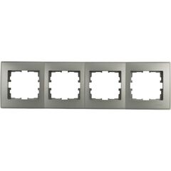 LESYA 705 4100 149 Рамка 4-я гориз черный графит матовый