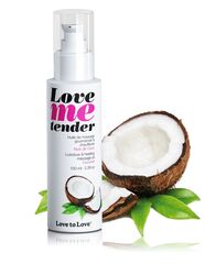 Съедобное согревающее массажное масло Love Me Tender Cocos с ароматом кокоса - 100 мл. - 
