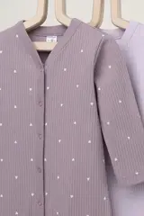 набор комбинезон для новорожденных  К 6523-2уп/нежно-лавандовый,морской туман