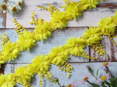 Кружево плетёное, ш. 8,5 см, лимонный