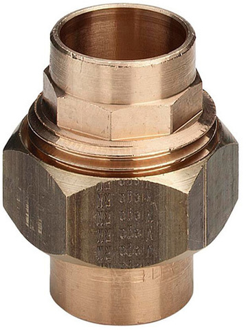 Viega американка бронзовая 22 мм прямая с плоским уплотнением под пайку (122249)