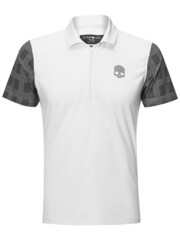 Поло теннисное Hydrogen Tech Zipped Polo - white/black