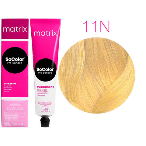 Matrix SoColor Pre-Bonded 11N ультра светлый блондин, стойкая крем-краска для волос с бондером