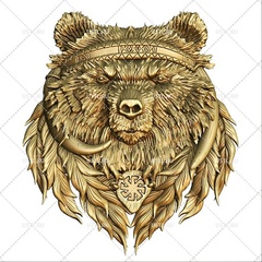 Силиконовый молд № 527  Медведь славянский оберег