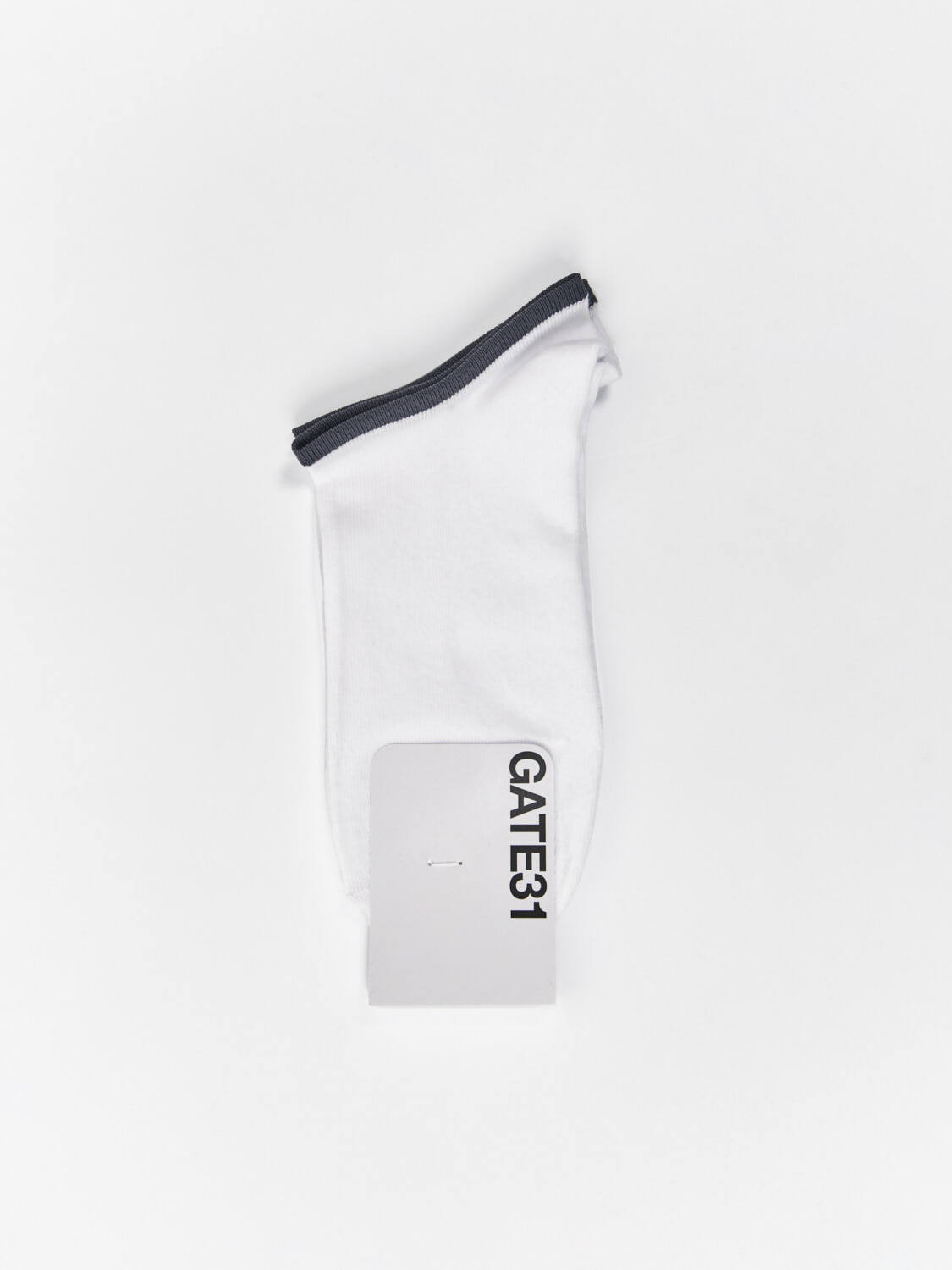 

Носки короткие с контрастной резинкой, Белый
