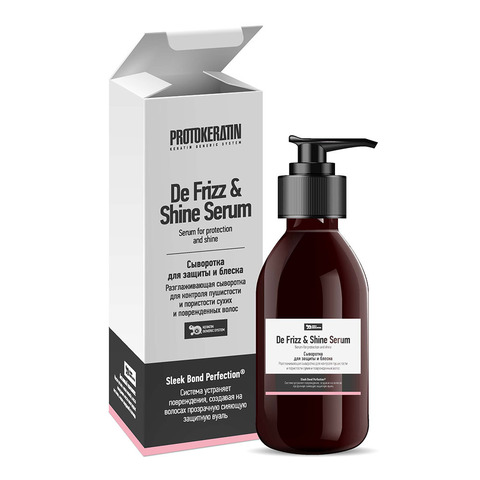 Сыворотка PROTOKERATIN для защиты и блеска DE FRIZZ & SHANE SERUM 100 мл