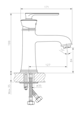 Смеситель для раковины HAIBA HB10181-5 золото