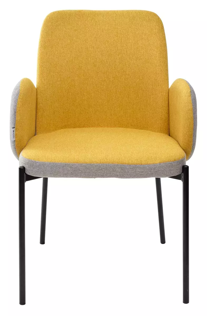 Стул NIKKI VF106 желтый / VF120 серый / черный каркас М-City