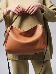 Сумка кожаная Deboro 30963 коричневый лист