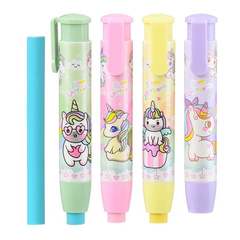 
          Ластик Basir, выдвижной автоматический, серия "Единорог", цветной корпус с рисунком единорога