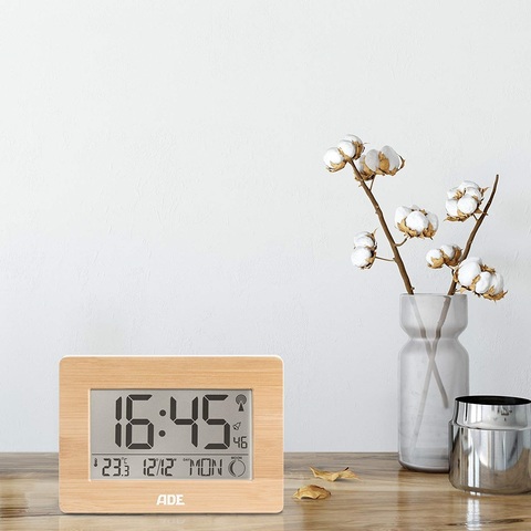 Часы цифровые с будильником ADE CK1702 bamboo