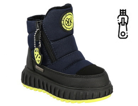 Кедберри ботинки с мембраной23-27 син PUR_2931_navy