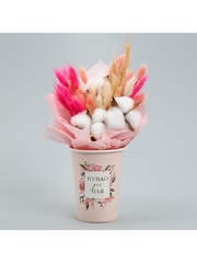 Стаканчик для цветов, «Рамка цветы», 400 мл, 10 шт.