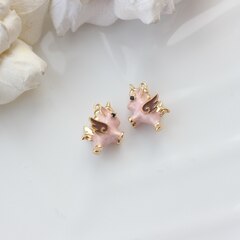 Подвеска с эмалью Пегас 14*13 мм, позолота, П155