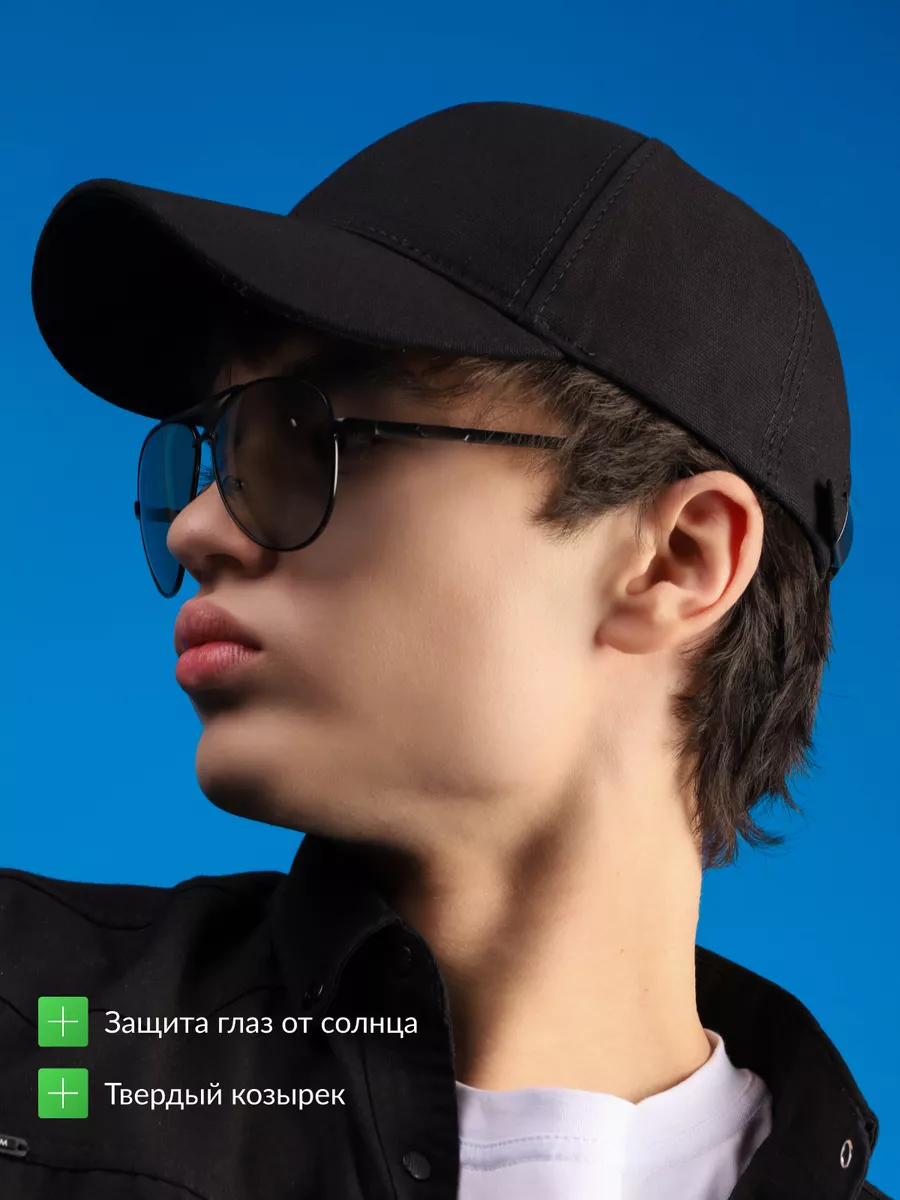 Бейсболка летняя черная