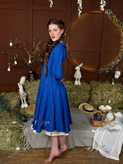 Веренея. Платье льняное с вышивкой PL-422614