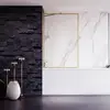 Veconi Palau PL-85G 80 PL85G-80-01-C8 Шторка на ванну профиль Золото брашированное стекло прозрачное