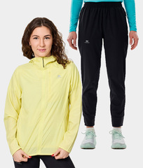 Женский беговой костюм с капюшоном Nordski Easy Run Pro Light Yellow/Black