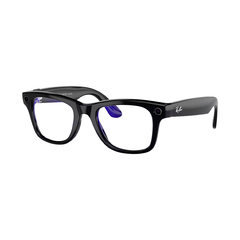 Умные очки Ray-Ban Wayfarer Shiny Black / Clear, 150 - 50