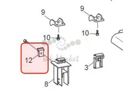 LS1690001 Петля поддержки левого шарнира Brother DCP7010/L (O)