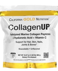 California gold Nutrition, CollagenUP, гидролизованные пептиды морского коллагена с гиалуроновой кислотой и витамином C, без ароматизаторов, 464 г (16,37 унции)