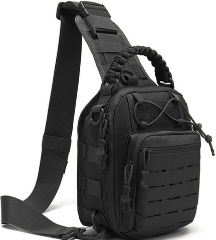 Картинка рюкзак однолямочный Skully Tactic RWZS889 black - 3