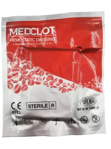 БИНТ Z-СЛОЖЕННЫЙ ГЕМОСТАТИЧЕСКИЙ МЕДКЛОТ MEDCLOT HEMOSTATIC DRESSING 7,5X150 СМ
