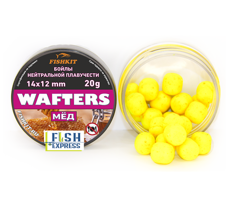 Бойлы FISHKIT WAFTERS 14х12 мм. Мёд