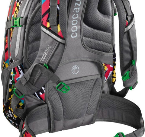 Рюкзак coocazoo EvverClevver2 Checkered Bolts серый/красный