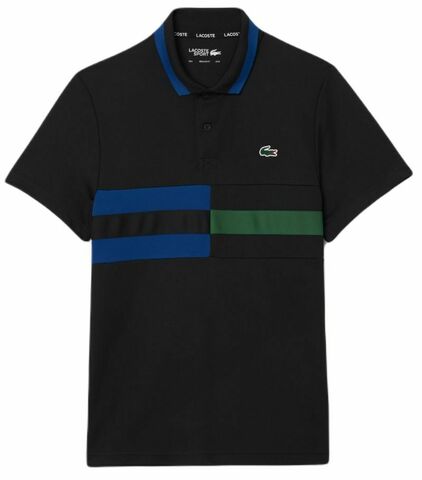 Теннисное поло Ultra-Dry Colour-Block Stripe Tennis Polo Shirt - black/blue/green