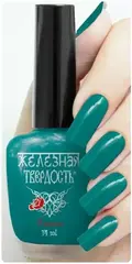 Железная твёрдость Лак Цвет+Лечение 418/  06 яркий зелёно-синий