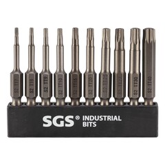 Набор бит SGS TORX TR(с отверстием) S2 50мм 10шт 6350-10TTC