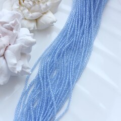 Бусины стеклянные небесно-голубые круглые 2 мм, К199