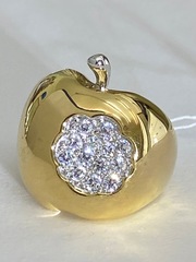 Яблоко  (кольцо из серебра)