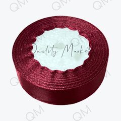 Лента атласная 2,5 см 25 ярдов (бордовая) №037