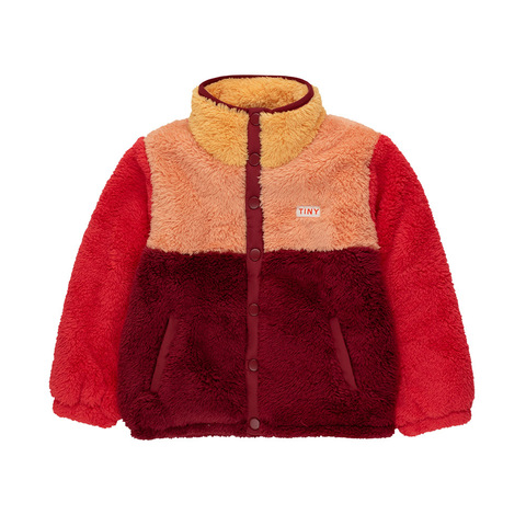 Флисовая Куртка Tinycottons Polar Red Color Block