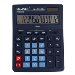 
          Калькулятор настольный SKAINER 12 Bit, LCD, 15.5*20.5*3.5 см, синий