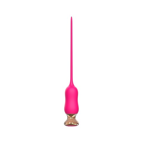 Розовый тонкий стимулятор Nipple Vibrator - 23 см. - I-MOON MY-1702