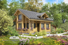 Проект двухэтажного дома "Скандинавия" 120 кв.м.