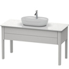 Duravit Luv Консоль из кварцевого камня толщина 20 мм, с 1-м вырезом, 20x1388x595 цвет Белый структурный LU946601717