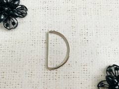 Полукольцо металлическое, р. 20х10 мм, никель