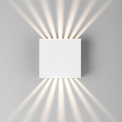 Уличный настенный светодиодный светильник Sole 35149/D белый