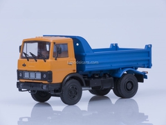 MAZ-5551 tipper early cabin 1988 orange-blue AutoHistory 1:43